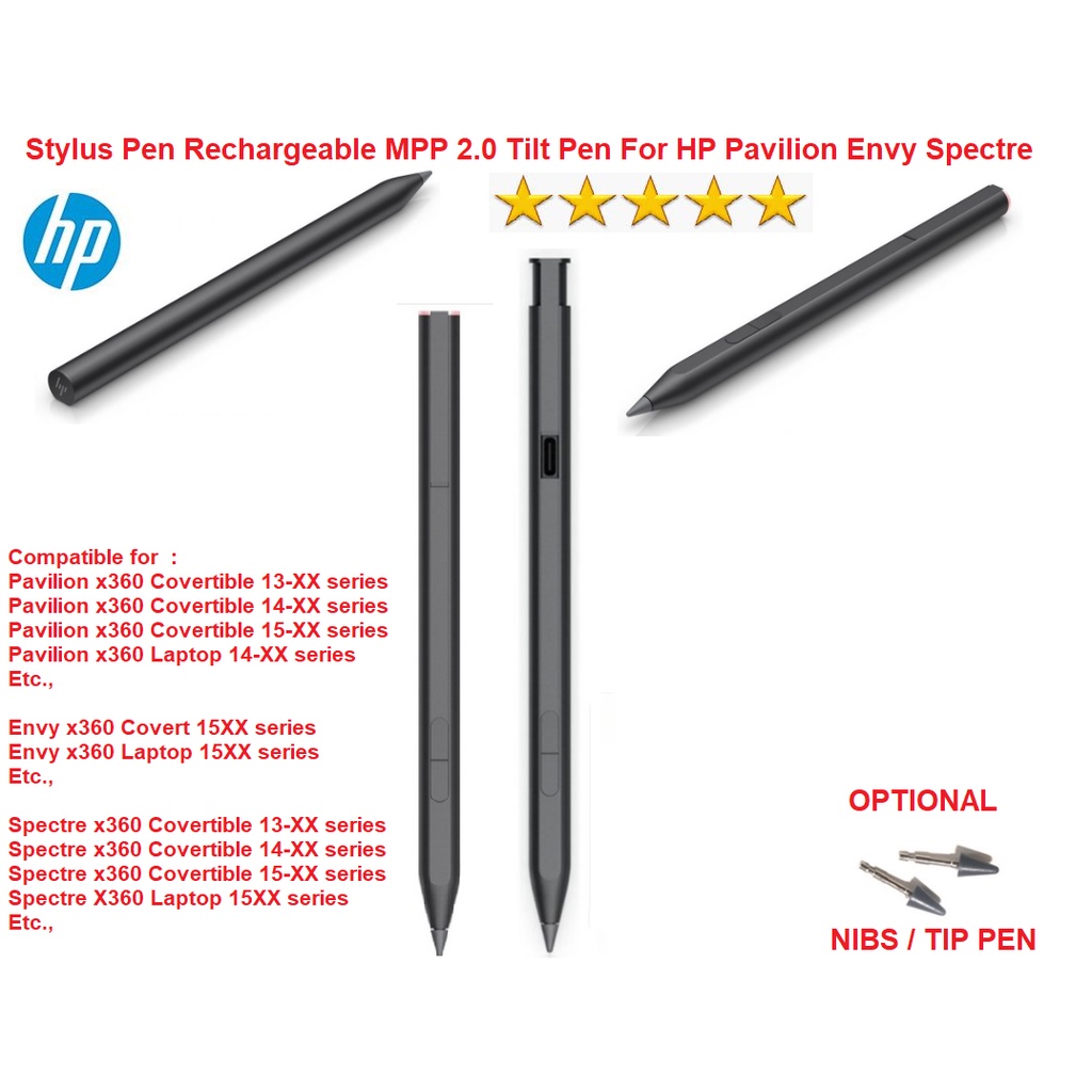 Jual Stylus Pen Rechargeable MPP Tilt Pen For HP Pavilion Envy