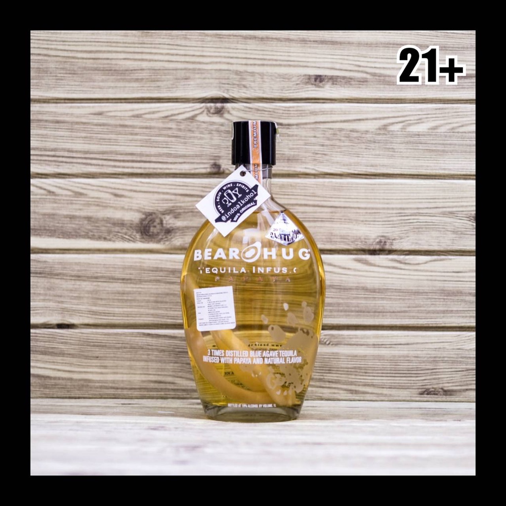 Jual Bear Hug Tequila Infusion Papaya 1000ml Liqueur INDOALKOHOL