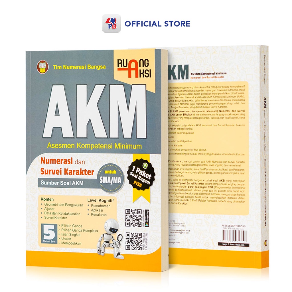 Jual Buku Soal Ruang Aksi Akm Sma Ma Materi Numerasi Dan Survei Karakter Lengkap Paket Soal