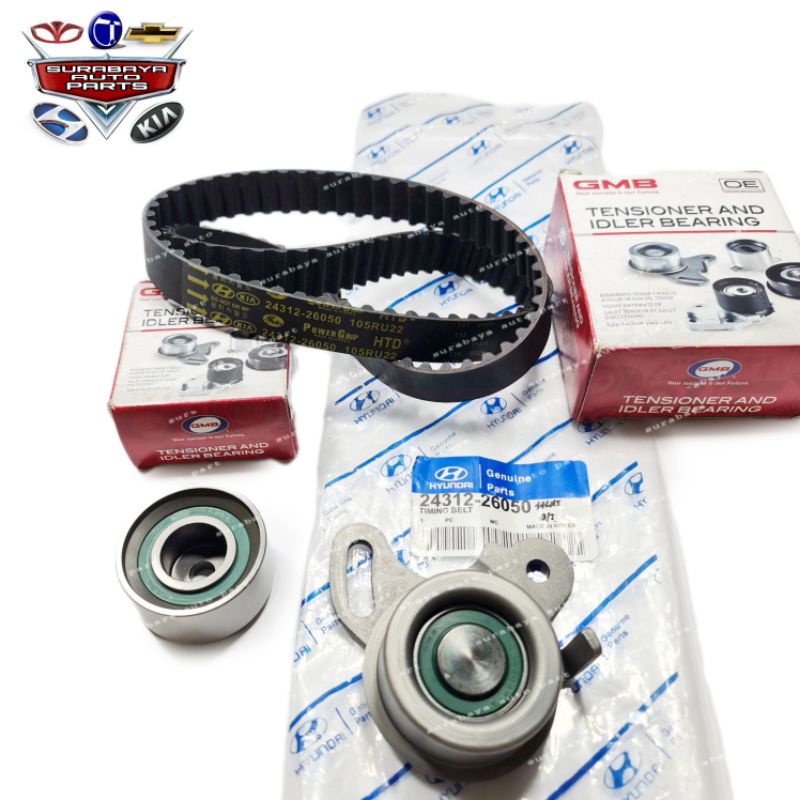 Jual Timing Belt Set Tensioner Idler Hyundai Matrix Kia Rio Pride ...