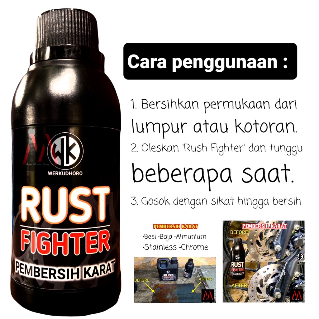 Jual Rust Fighter Pembersih Karat Besi, Baja, Almunium, Stainless ...