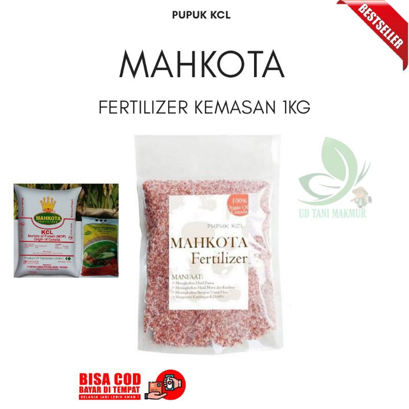 Jual Pupuk Kcl Mahkota Kemasan Repack 1 Kg Shopee Indonesia 