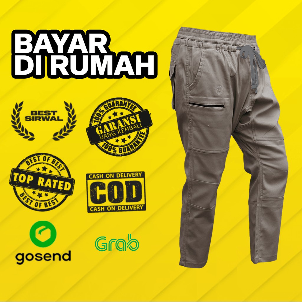 Jual Celana Cingkrang Muslim Sirwal Altaariq Bhirama (LIGHT GREY ...