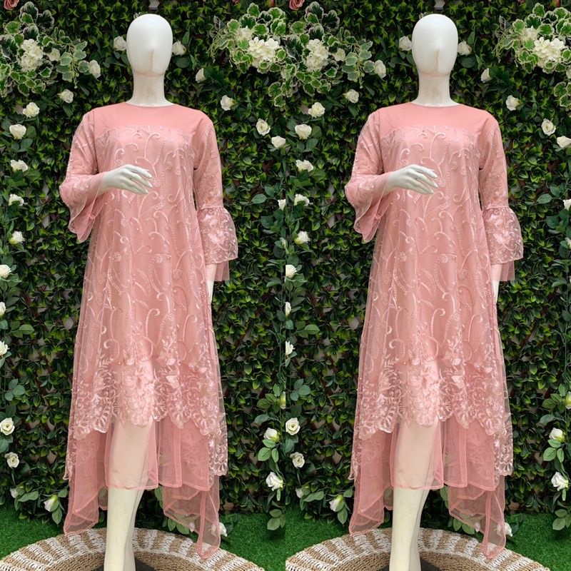 Jual Dress modern//dress pesta//dress remaja//dress tule brukat