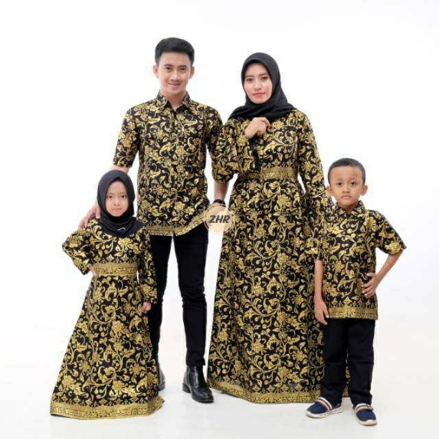 Jual Baju Batik Couple Keluarga Bakung Ori Full Prada Sarimbit Batik