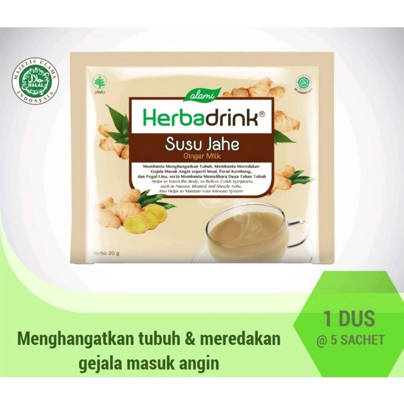 Jual Herbadrink Susu Jahe Isi 5 Sachet Shopee Indonesia 2563