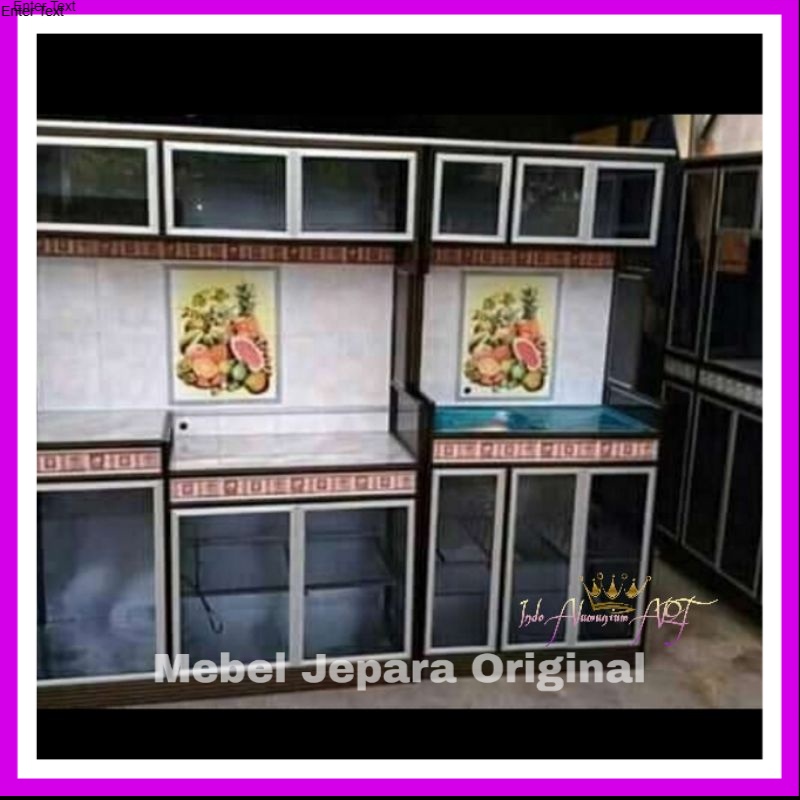 Jual Kitchen Set Bahan Alumunium - Lemari Rak Dapur Sehat Besar Pintu ...