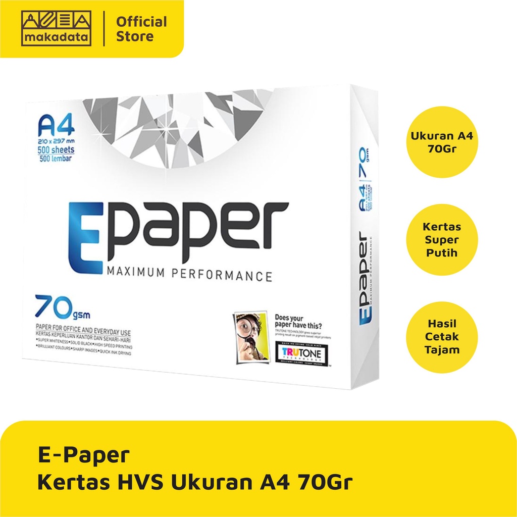 Jual Kertas Hvs Print Fotocopy E Paper A Gr Rim Murah