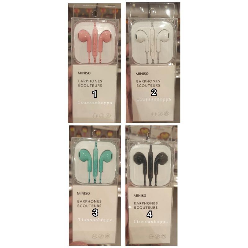 Earphone miniso online shopee