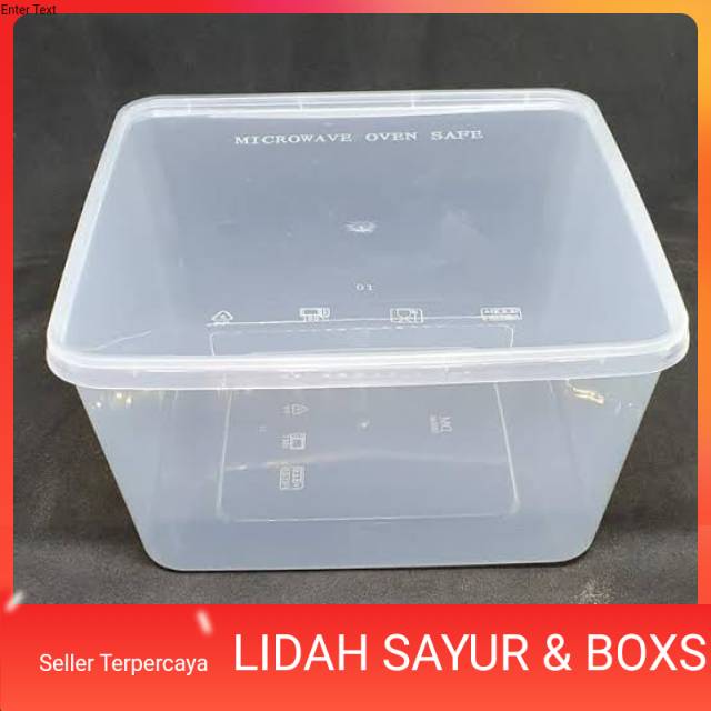 Jual Thinwall Kotak Persegi 3000ml Box Makan Food Container Ecer