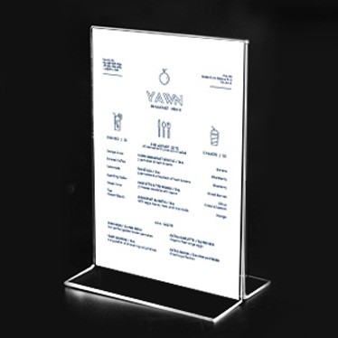 Jual display menu / tentcard / tempat brosur kertas A6 | Shopee Indonesia