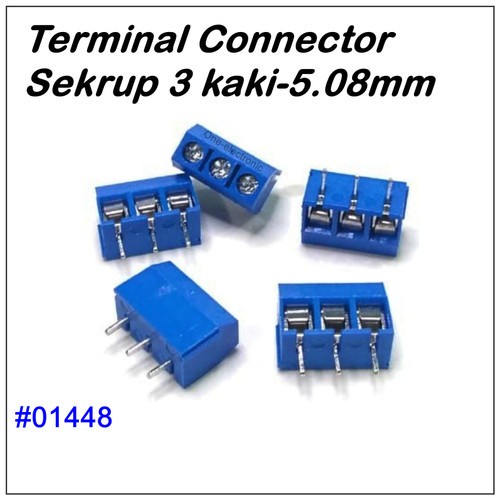 Jual Terminal block pcb terminal blok isi 3 3pin terminal biru tblock ...