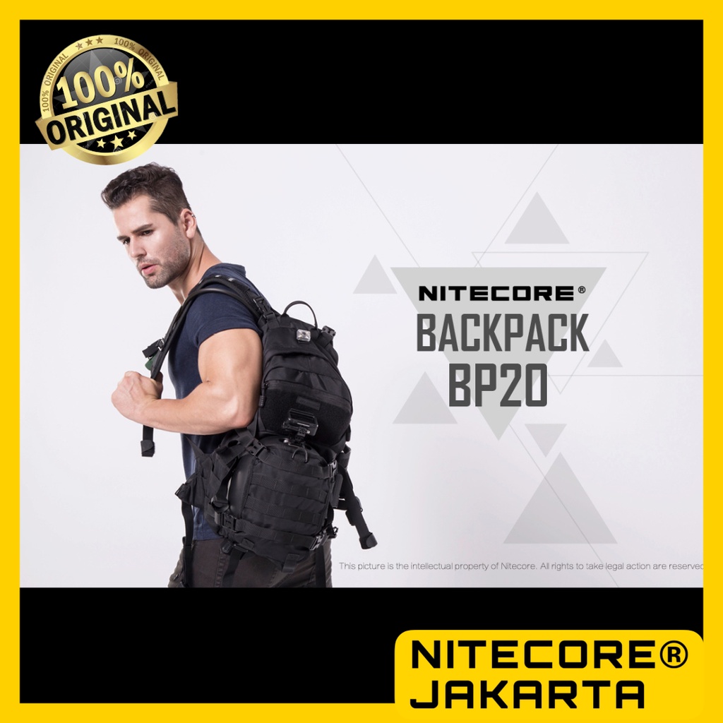 Jual Nitecore BP20 Tas Ransel Laptop Tactical Outdoor - Black | Shopee ...