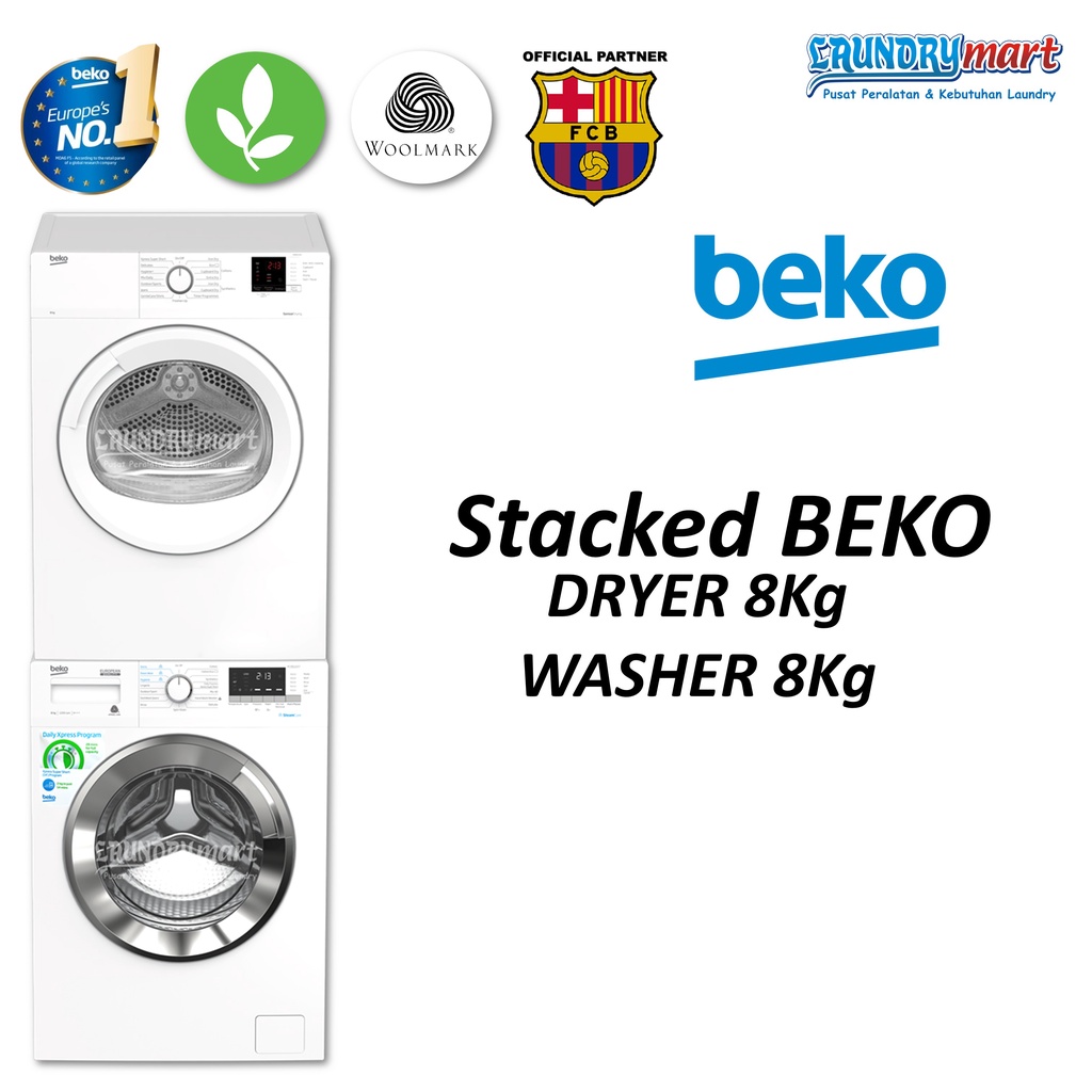 Jual BEKO STACKED DRYER / MESIN PENGERING WASHER / MESIN CUCI LAUNDRY ...