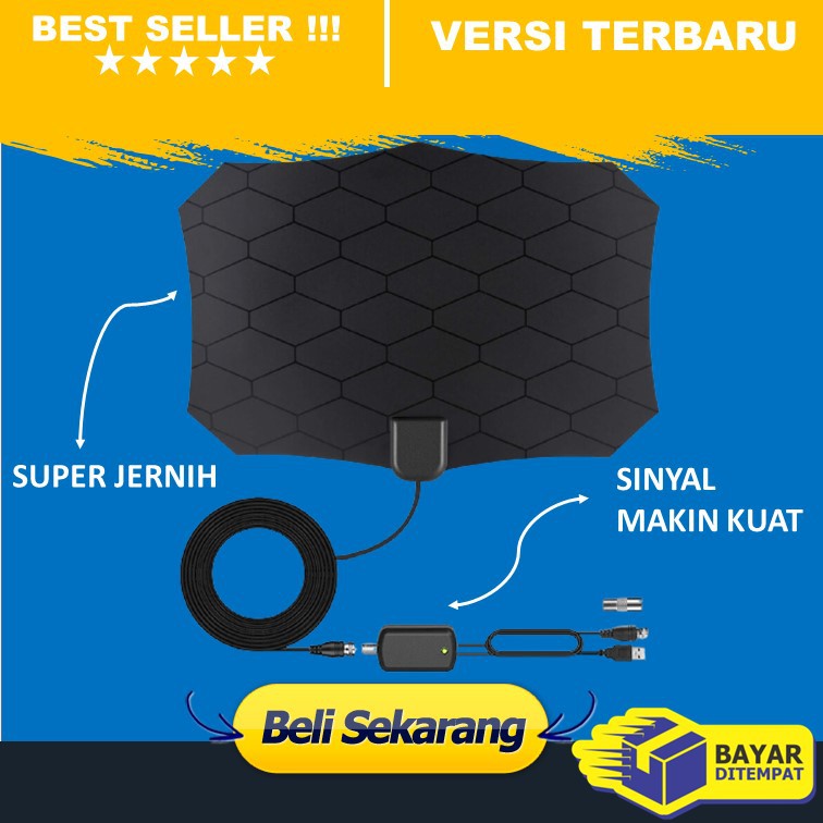 Jual Antena TV Digital Indoor Led Dalam Ruangan Rumah Portable Antenna ...