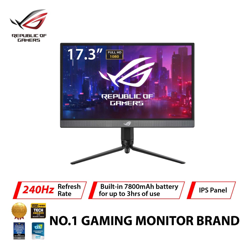 Jual Asus ROG Strix XG17AHP Gaming Monitor - 17.3" IPS FullHD 1920x1080 ...