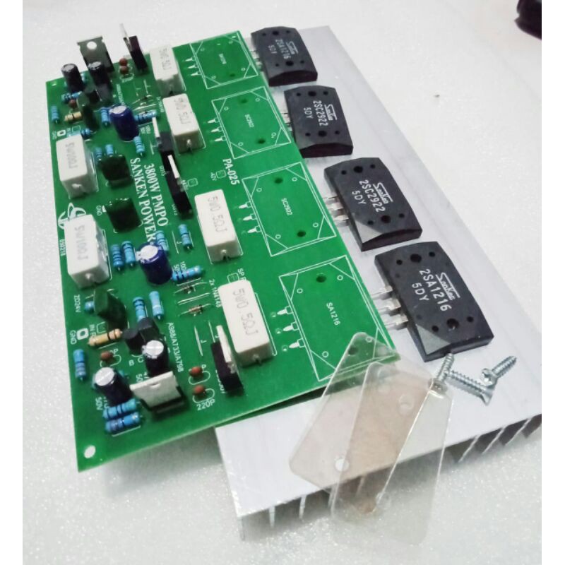 Jual Paket Power Amplifier 3800W PMPO Stereo PCB Fiber siap Rakit