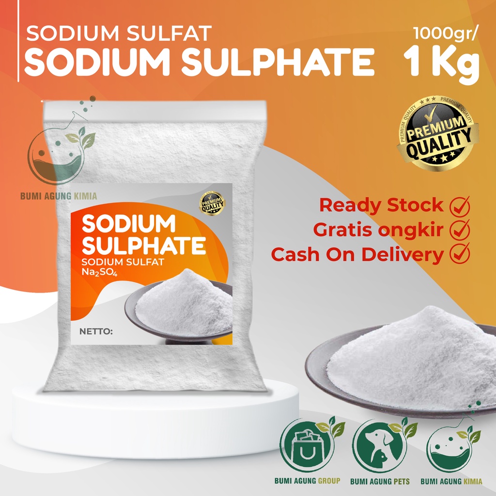 Jual Sodium Sulfat Sulfate Sulphate Sulphat 1KG 1 KG Natrium Sulfat
