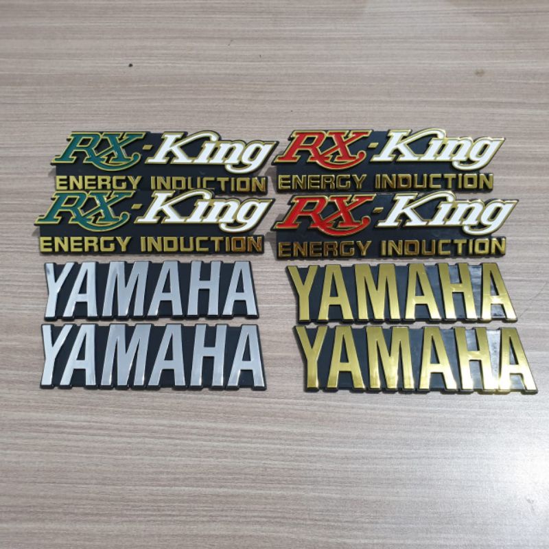 Jual Logo emblem Yamaha RX King 1 set isi 2 pcs / Logo emblem Yamaha RX ...