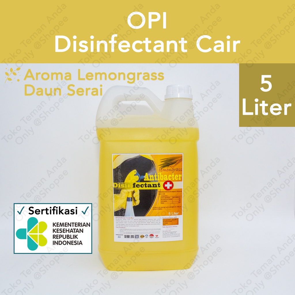 Jual OPI Disinfectant Cair 5L Daun Serai Lemongrass / 5Liter ...