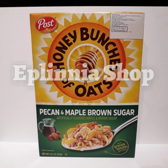 Jual Cereal Post Honey Bunches Of Oats Pecan & Maple Brown Sugar 411 gr ...