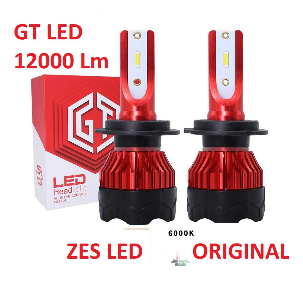 Jual Lampu Mobil LED H11 GT Original ZES Chips 12000LM 55W 6000K H11 ...