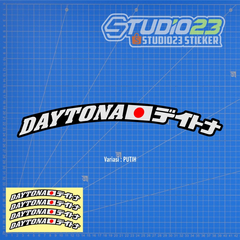 Jual Stiker Velg DAYTONA Japan R14/17, Rim Cutting Sticker Hologram ...
