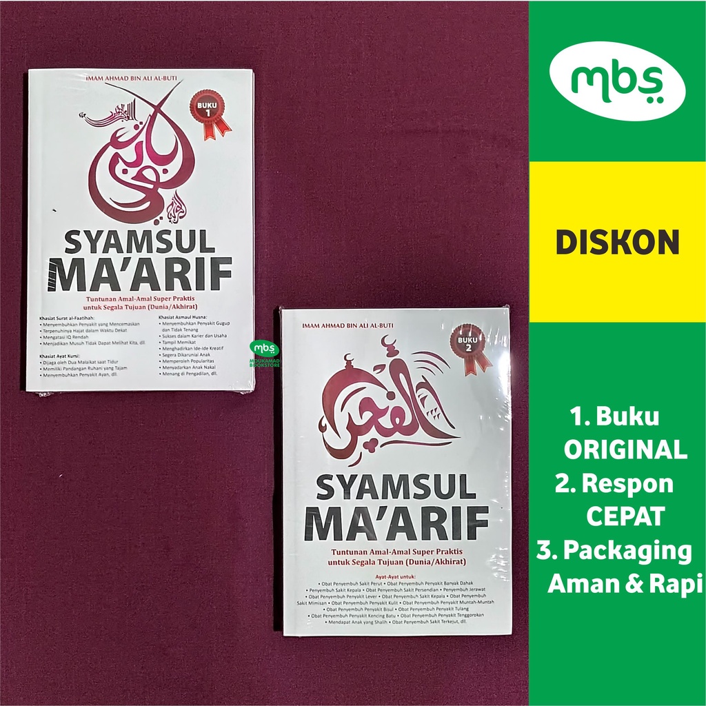 Jual Paket Buku Syamsul Maarif 2 Jilid Imam Ahmad Bin Ali Al Buti