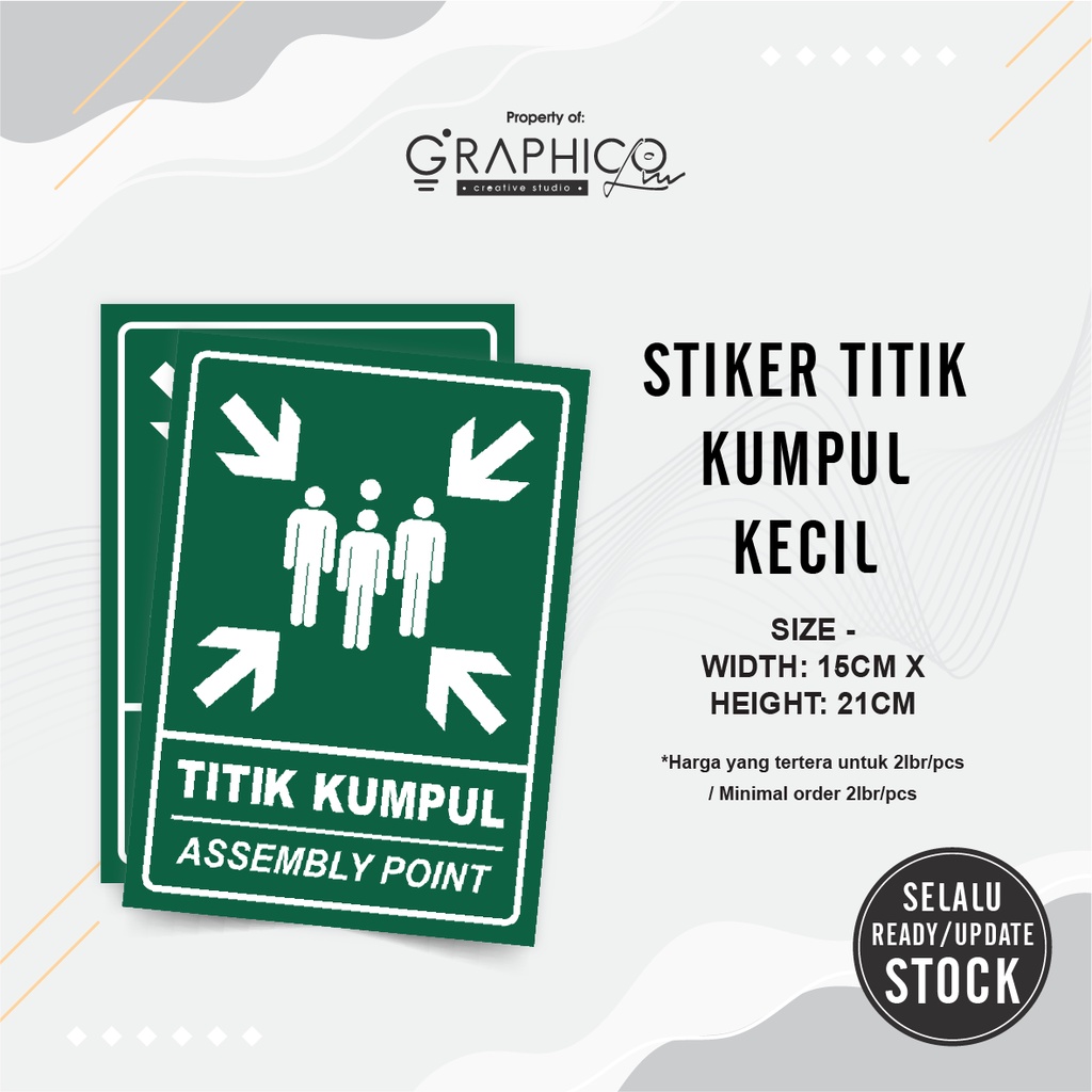 Jual Stiker Titik Kumpul/Assembly Point (U. 23x30cm Min. Order 2lbr ...