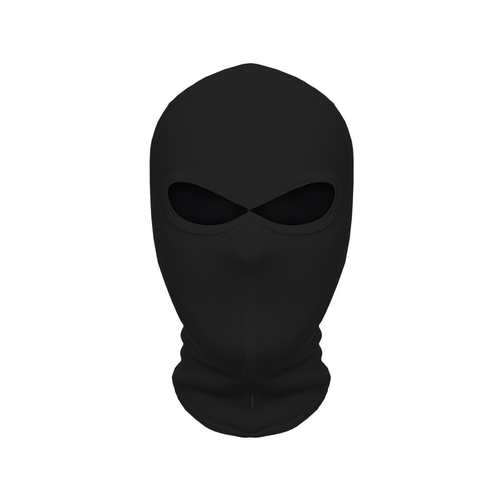 Jual Balaclava Face Mask Bahan Premium Full Black 2 Hole AREAUTARA