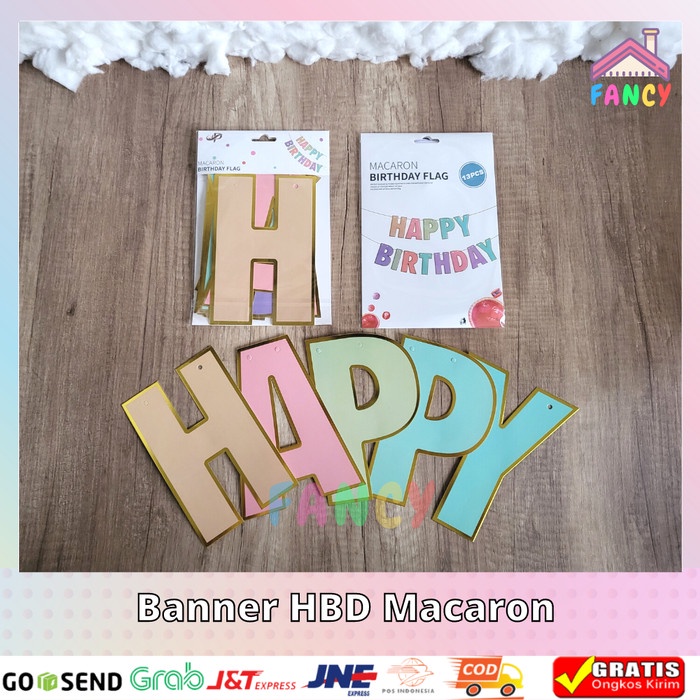 Macaron Color Birthday Banner Baker Theme Baking Themed Party Decorations Macaron Color Birthday Banner J 876629