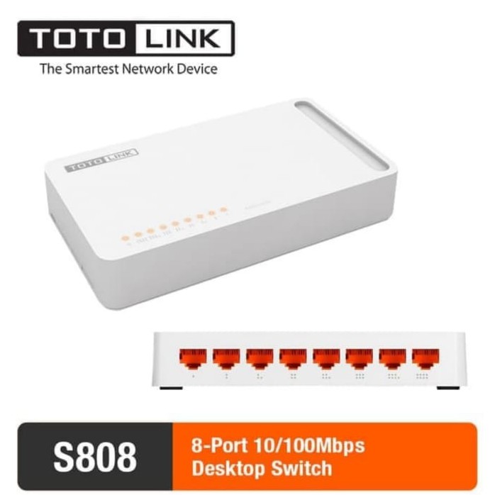 Jual Totolink S808 Switch Hub 8 Port 10 100Mbps Desktop Switch Fast ...