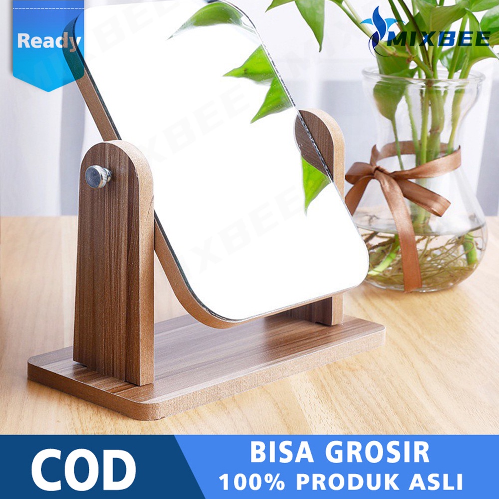 Jual Cermin Rias Desktop Kayu Cermin Rias Lipat Cermin Aesthetic