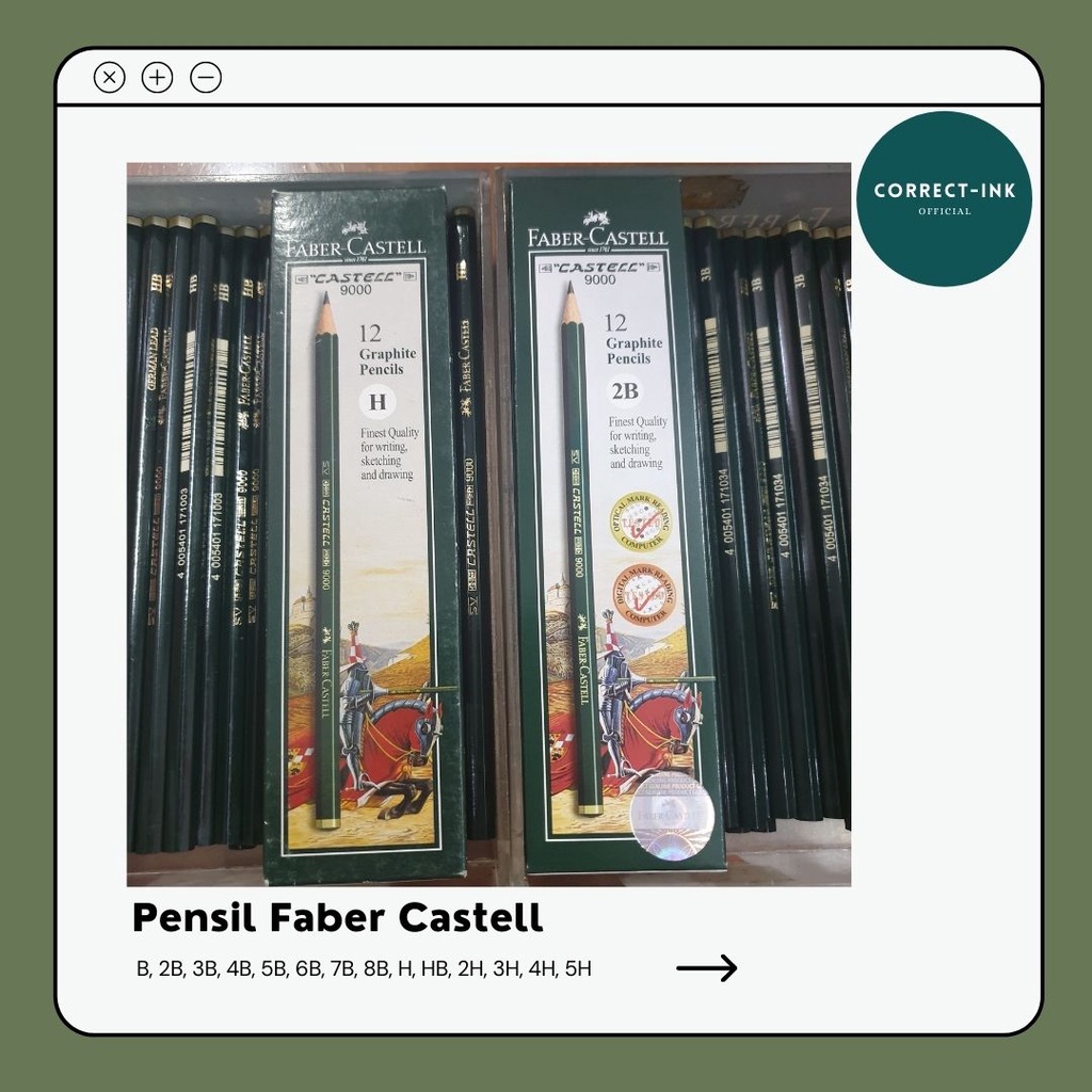 Jual Pensil 2B Faber Castell / B, 2B, 3B, 4B, 5B, 6B, 7B, 8B, H, HB, 2H ...