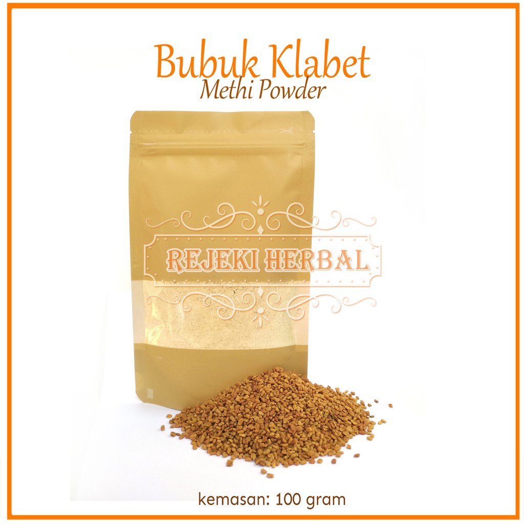 Jual [100 Gram] Klabet Bubuk Methi Fenugreek Pure Powder Shopee