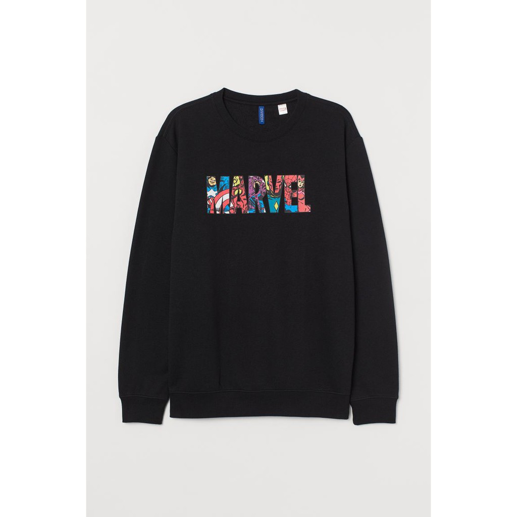 Jual Crewneck Sweater H M hnm Marvel Black Original Shopee Indonesia