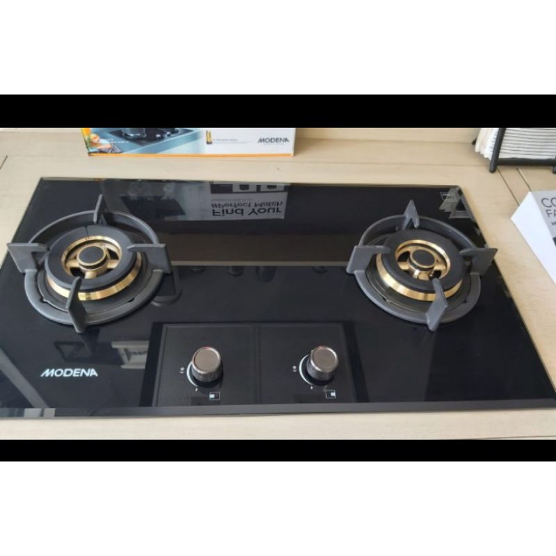 Jual (Harga Promo) Kompor tanam gas Modena BH 6725 LF / 2 tungku