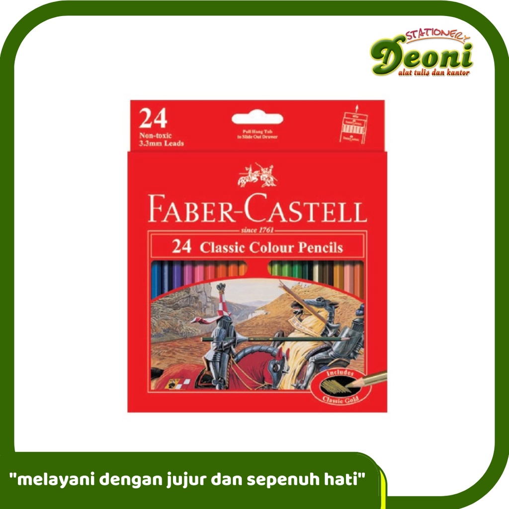 Jual FABER-CASTELL Classic Colour Pencil 24 L Warna | Shopee Indonesia