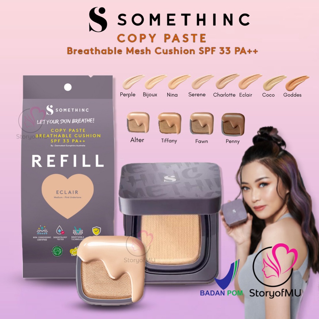 Jual [BPOM NEW Shades] SOMETHINC Copy Paste Breathable Cushion SPF33 ...