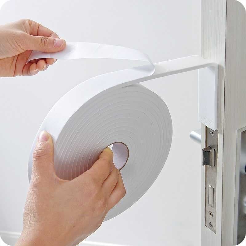 Stiker Lis Celah Pintu Kabinet Kedap Suara Debu Sealing Tape Tebal 5mm Pajang 5 Meter Lebar 3 CM Tebal 0.5cm