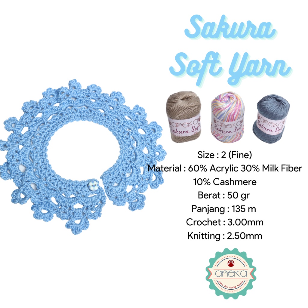 Jual KATALOG - Benang Rajut Sakura Soft / Silk Cotton Milk Cotton Yarn ...