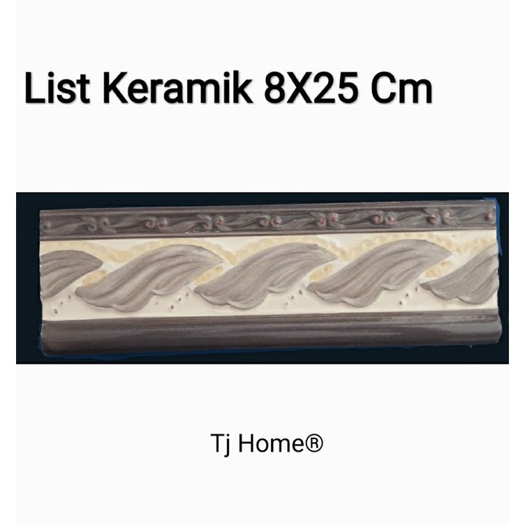 Jual List Keramik Dinding Listello Rustrik Motif Daum Grey X Cm