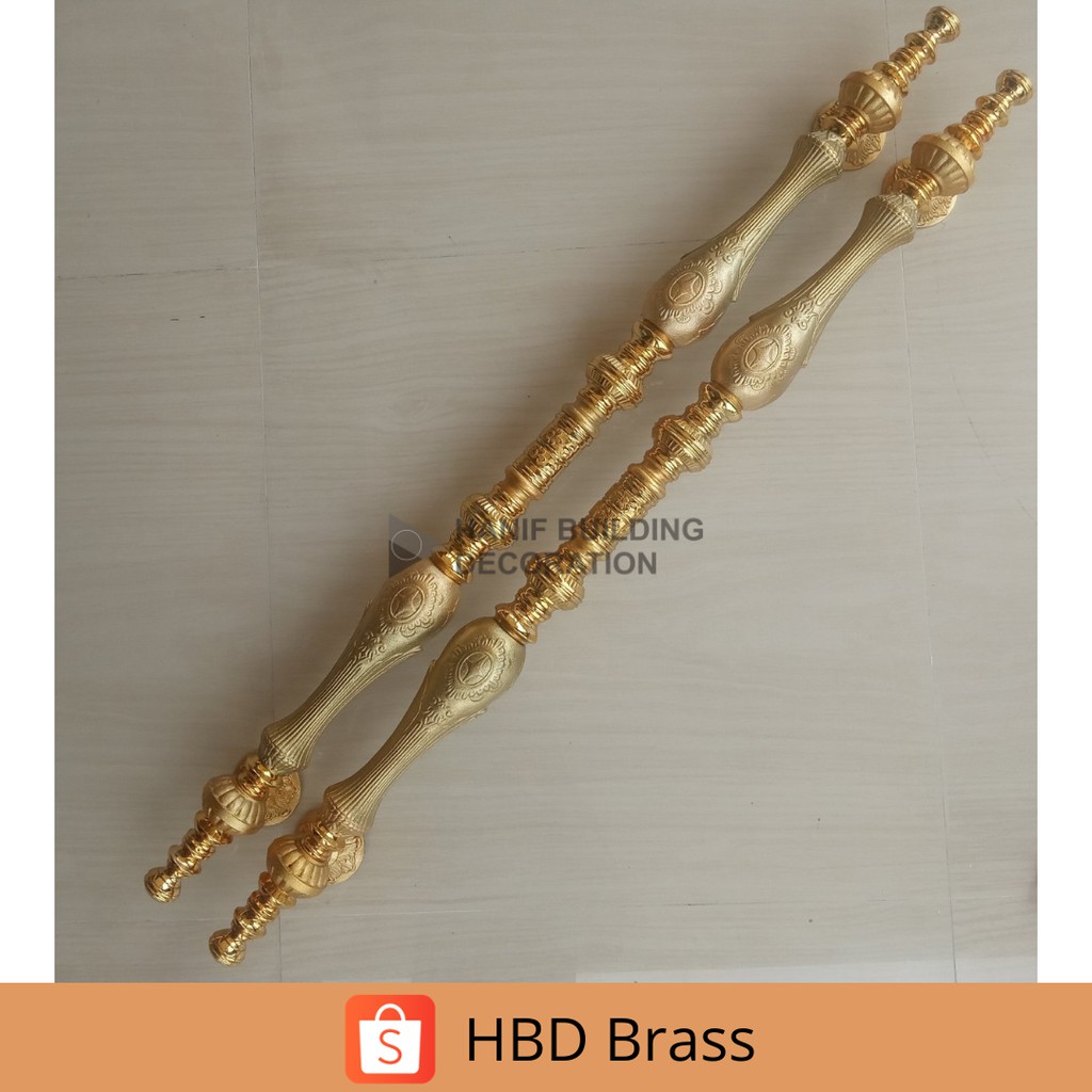 Jual Handle Pintu Rumah Gagang Pintu Kuningan Model Bintang PGB Gold