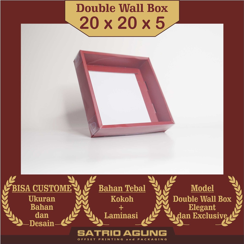 Jual Double wall Box 20x20x5 Limited edition | Shopee Indonesia