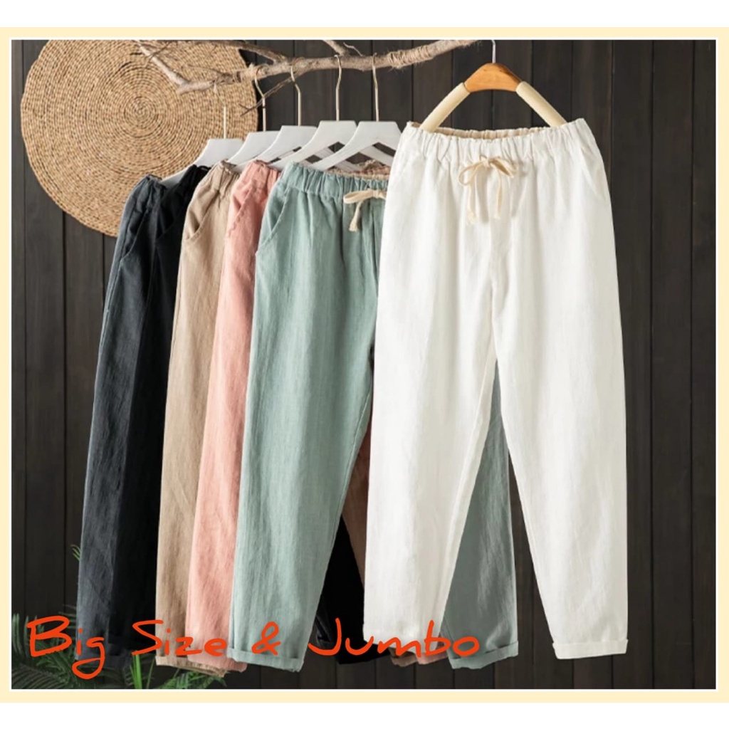 Jual Promo Celana Jumbo Celana Wanita Ziona Linen Hot Pants Kekinian Baggy Pants Jumbo