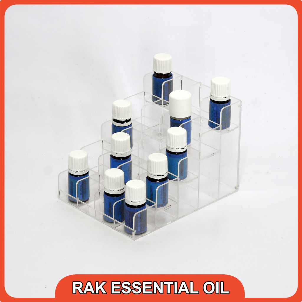 Jual Rak Display Essential Oil Akrilik Tingkat Multifungsi 20 Slot ...
