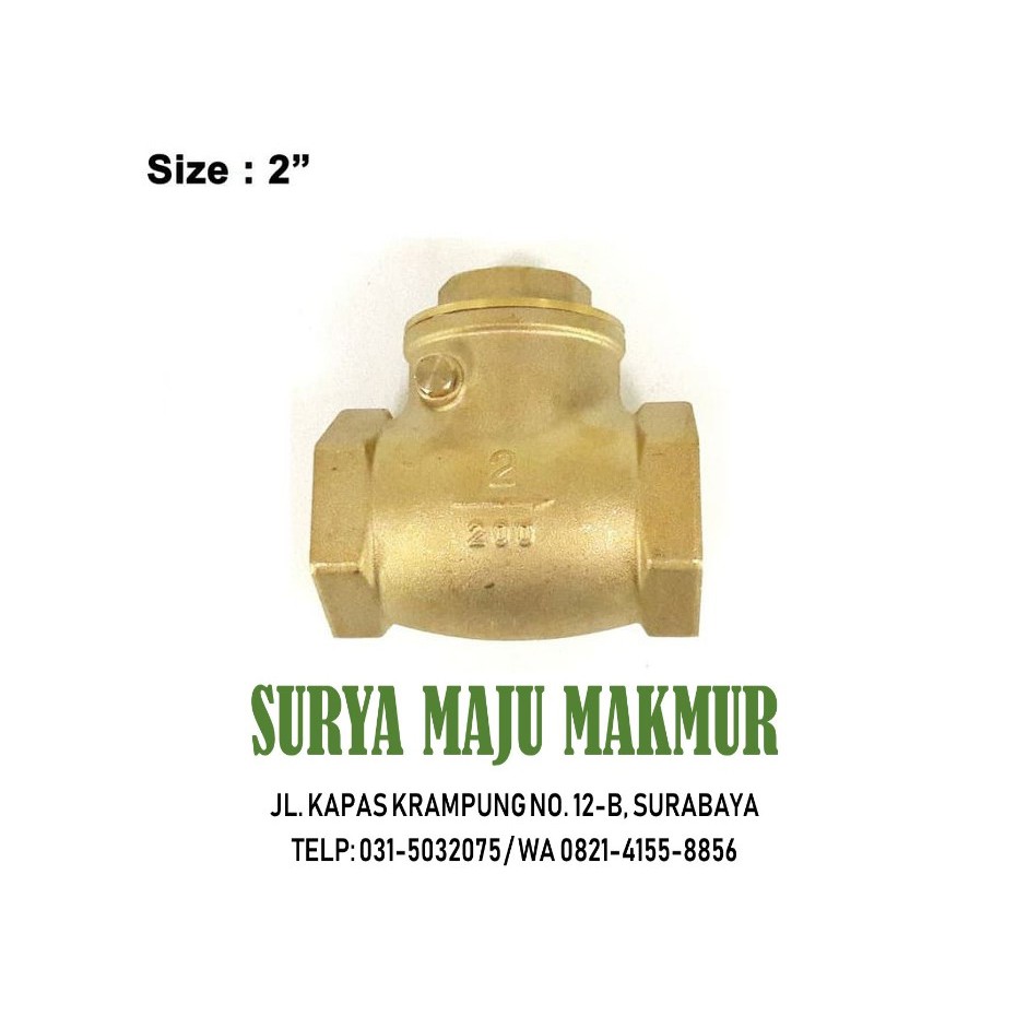 Jual Tabok Klep Kuningan Onda Check Valve Katup Inch Taboh Brass