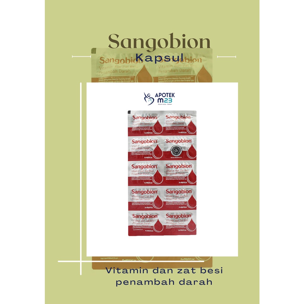 Jual Sangobion Strip 10 Kapsul - Suplemen Penambah Darah Dan Zat Besi ...