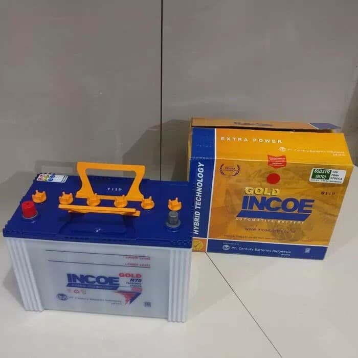 Jual AKI MOBIL L300 INCOE GOLD N70Z 12V 75AH | Shopee Indonesia