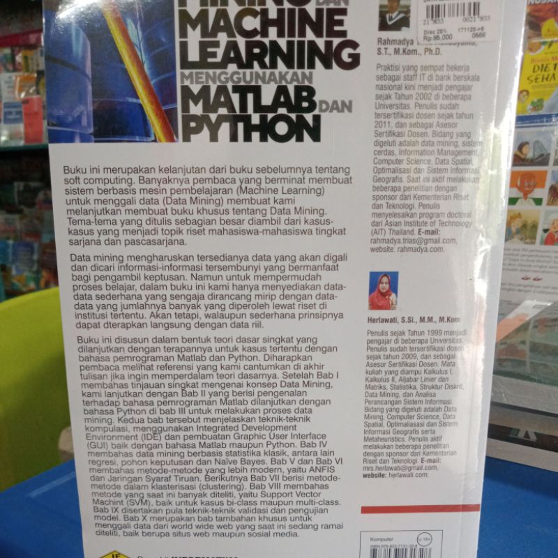 Jual DATA MINING DAN MACHINE LEARNING MENGGUNAKAN MATLAB DAN PYTHON ...